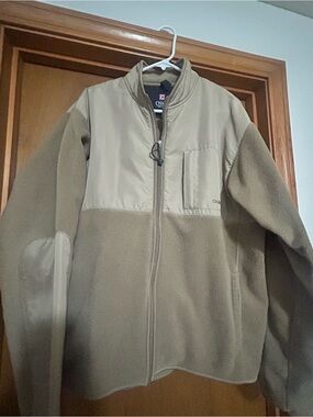 Chaps Men's Two-Tone Tan Fleece Performance Jacket